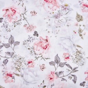 CREAM PASTEL FLORAL POPLIN 110GSM 145CM